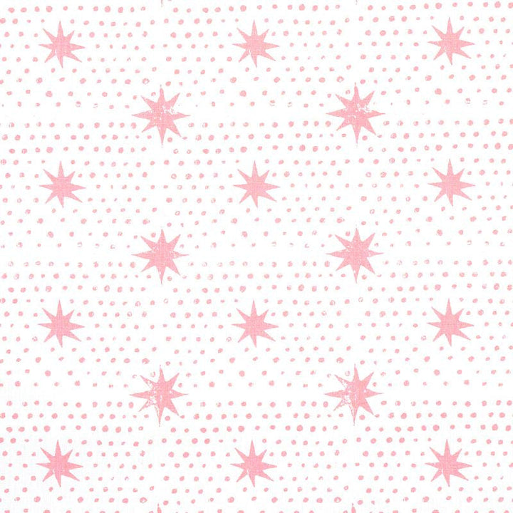 Spot & Star Pink 179162 by Schumacher Designer Fabric Molly Mahon 6.75" - Swanky Fabrics -