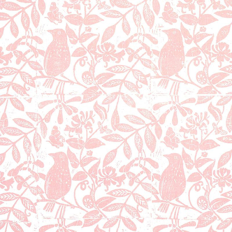 Bird & Bee Pink 179210 by Schumacher Fabric Molly Mahon 54.0" - Fabric Carolina -