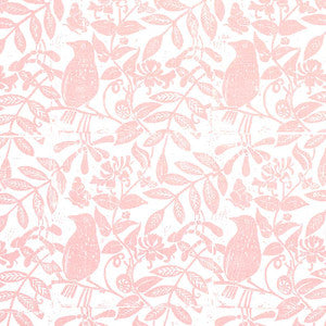 Bird & Bee Pink 179210 by Schumacher Fabric