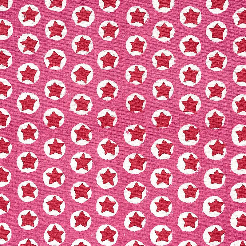 Tuk Tuk Hand Block Print Pink 179220 by Schumacher Fabric Molly Mahon 1.0" - Fabric Carolina -