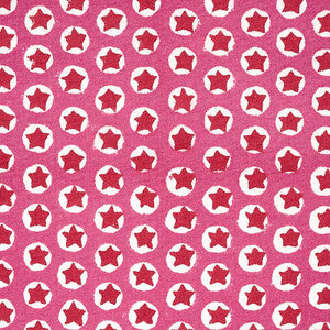 Tuk Tuk Hand Block Print Pink 179220 by Schumacher Fabric