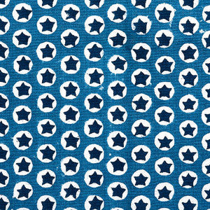 Tuk Tuk Hand Block Print Blue 179222 by Schumacher Fabric