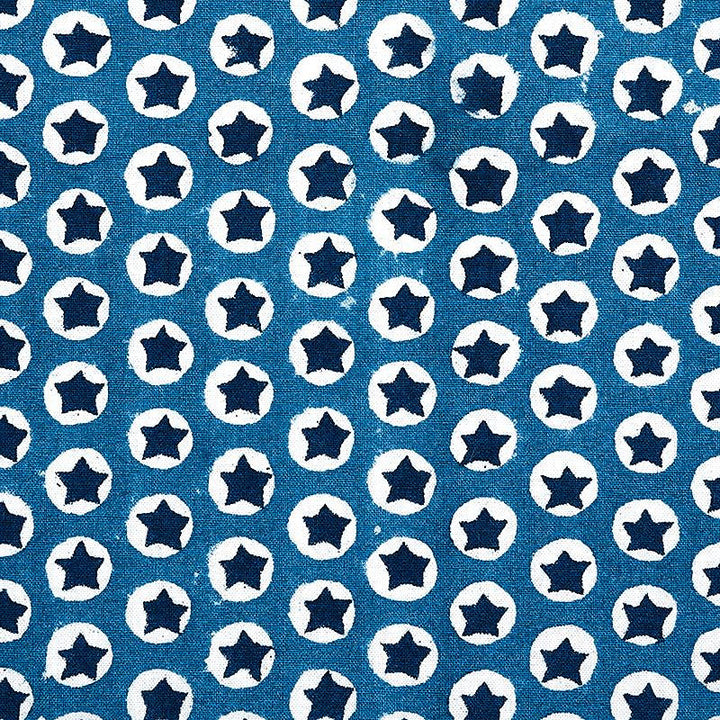 Tuk Tuk Hand Block Print Blue 179222 by Schumacher Fabric Molly Mahon 1.0" - Fabric Carolina -