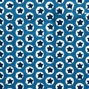 Tuk Tuk Hand Block Print Blue 179222 by Schumacher Fabric