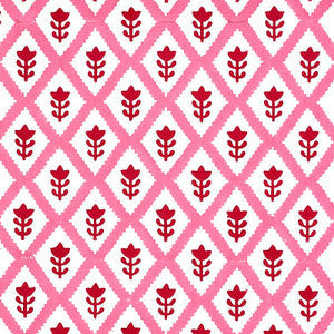 Buti Hand Block Print Pink 179231 by Schumacher Fabric