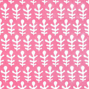 Bagru Hand Block Print Pink 179240 by Schumacher Fabric