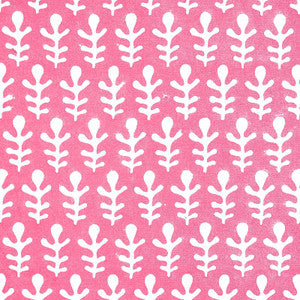 Bagru Hand Block Print Pink 179240 by Schumacher Fabric