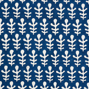 Bagru Hand Block Print Dark Blue 179241 by Schumacher Fabric