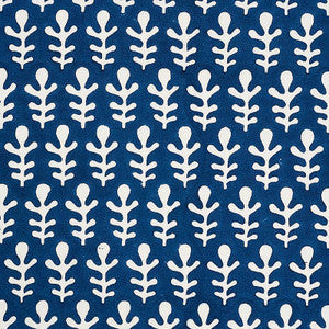 Bagru Hand Block Print Dark Blue 179241 by Schumacher Fabric