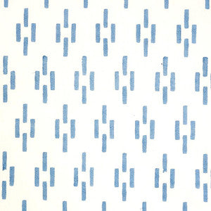 Dash Hand Block Print Blue 179251 by Schumacher Fabric