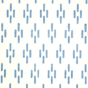 Dash Hand Block Print Blue 179251 by Schumacher Fabric