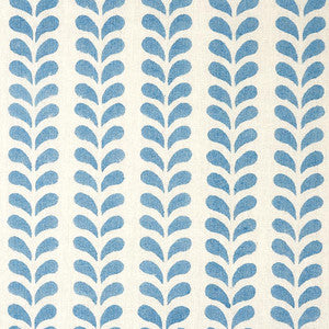 Bindi Hand Block Print Blue 179270 by Schumacher Fabric