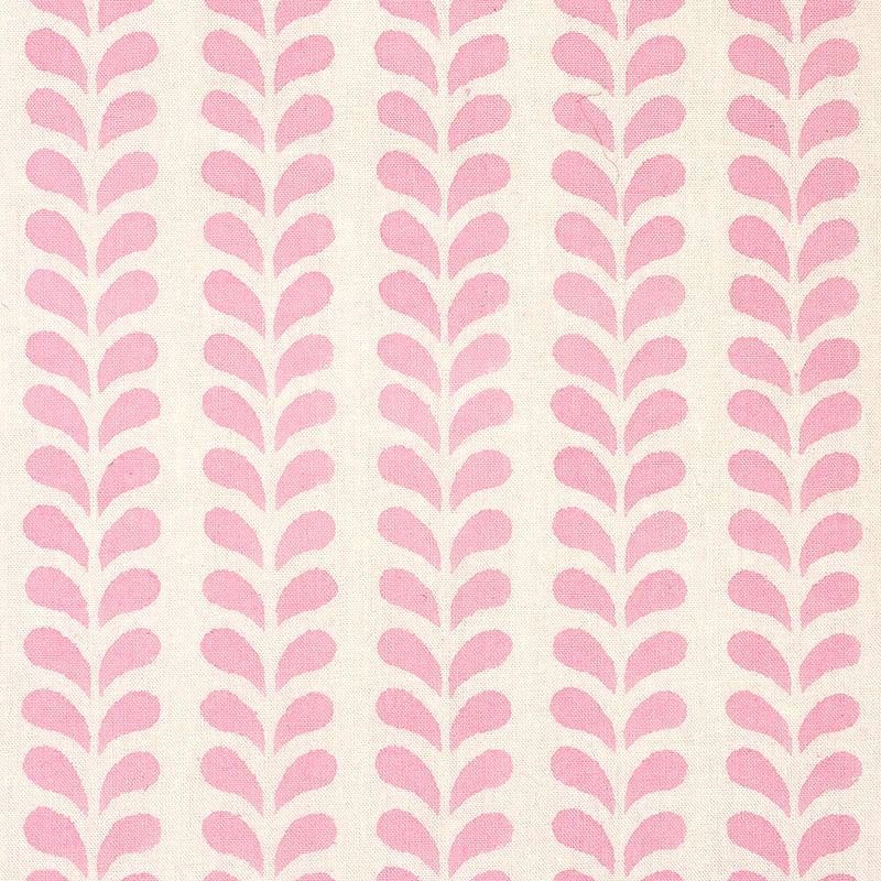 Bindi Hand Block Print Pink 179271 by Schumacher Fabric Molly Mahon 1.0" - Fabric Carolina -