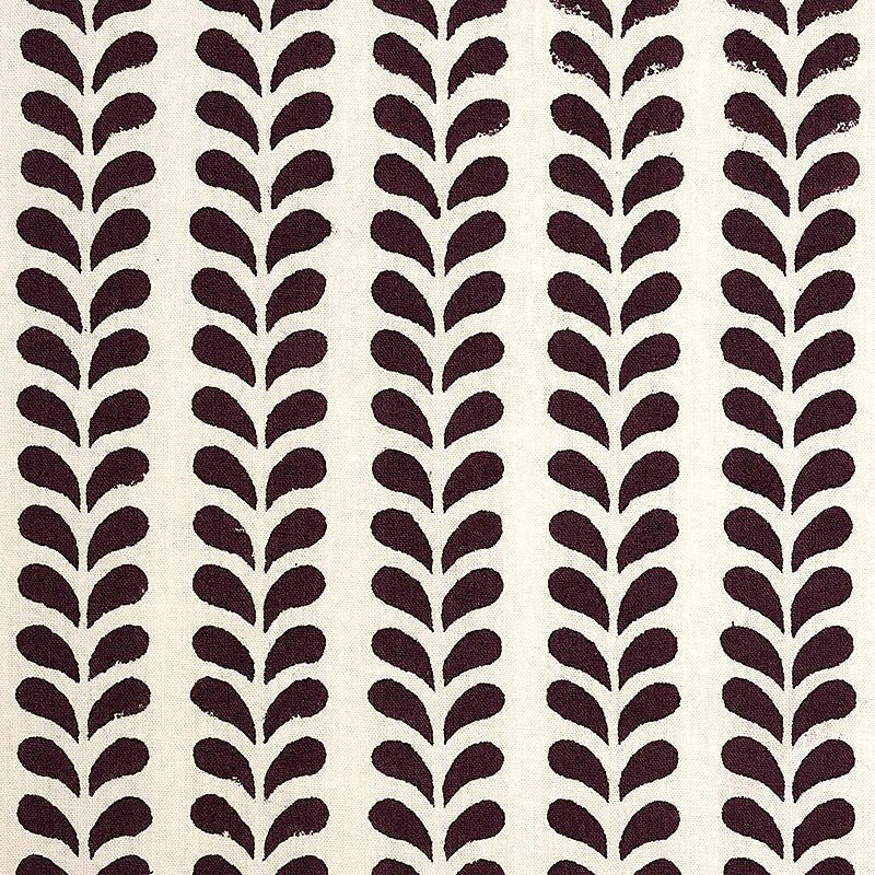 Bindi Hand Block Print Aubergine 179272 by Schumacher Fabric Molly Mahon 1.0" - Fabric Carolina -