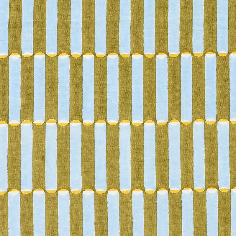 Luna Hand Block Print Khaki 179282 by Schumacher Fabric Molly Mahon 1.75" - Fabric Carolina -
