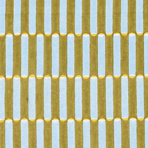 Luna Hand Block Print Khaki 179282 by Schumacher Fabric