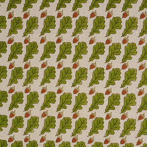 Oak Hand Block Print Green 179310 by Schumacher Fabric