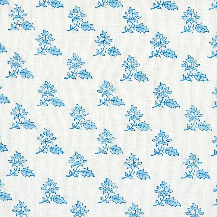 Torbay Hand Blocked Print Blue 179331 by Schumacher Fabric Jacaranda 2.75" - Fabric Carolina -