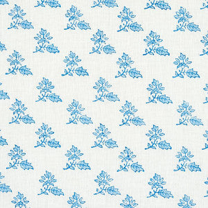 Torbay Hand Blocked Print Blue 179331 by Schumacher Fabric