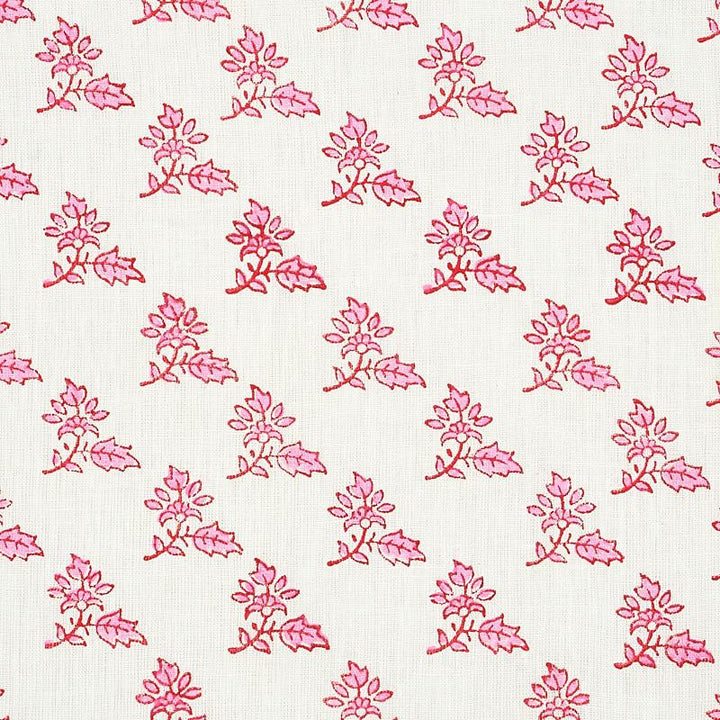 Torbay Hand Blocked Print Pink 179332 by Schumacher Fabric Jacaranda 2.75" - Fabric Carolina -