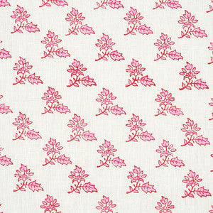 Torbay Hand Blocked Print Pink 179332 by Schumacher Fabric