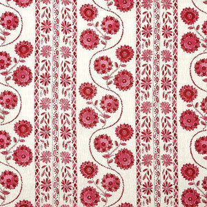 Zinnia Handmade Print Pink 179341 by Schumacher Fabric
