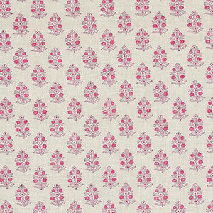 Aditi Hand Blocked Print Pink 179362 by Schumacher Fabric