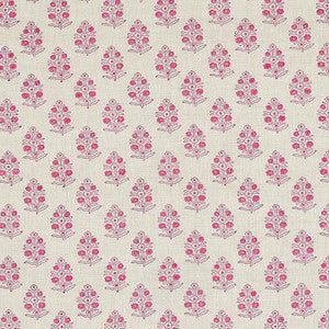 Aditi Hand Blocked Print Pink 179362 by Schumacher Fabric