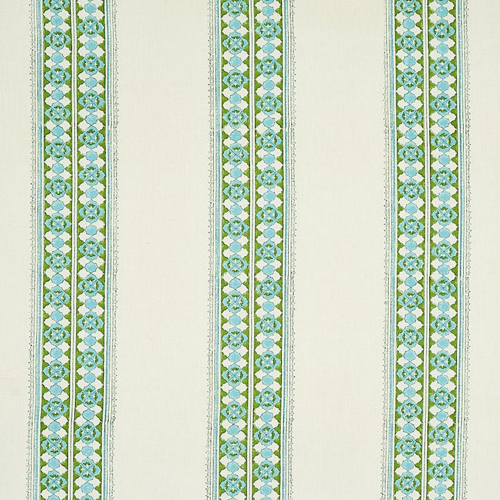 Amira Hand Blocked Print Leaf 179370 by Schumacher Fabric Jacaranda 8.88" - Fabric Carolina -