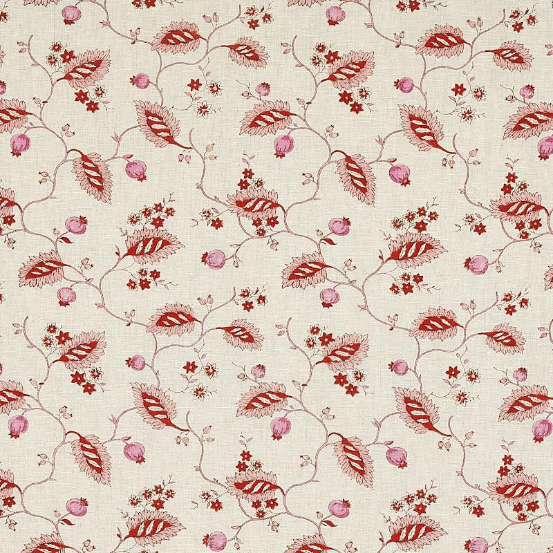 Maryam Vine Pink & Red 179450 by Schumacher Fabric Jacaranda 10.75" - Fabric Carolina -