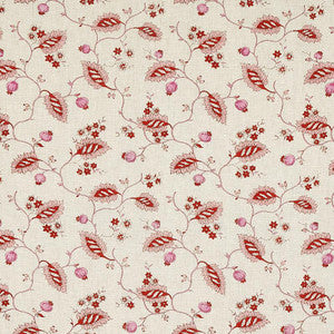 Maryam Vine Pink & Red 179450 by Schumacher Fabric
