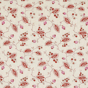 Maryam Vine Pink & Red 179450 by Schumacher Fabric