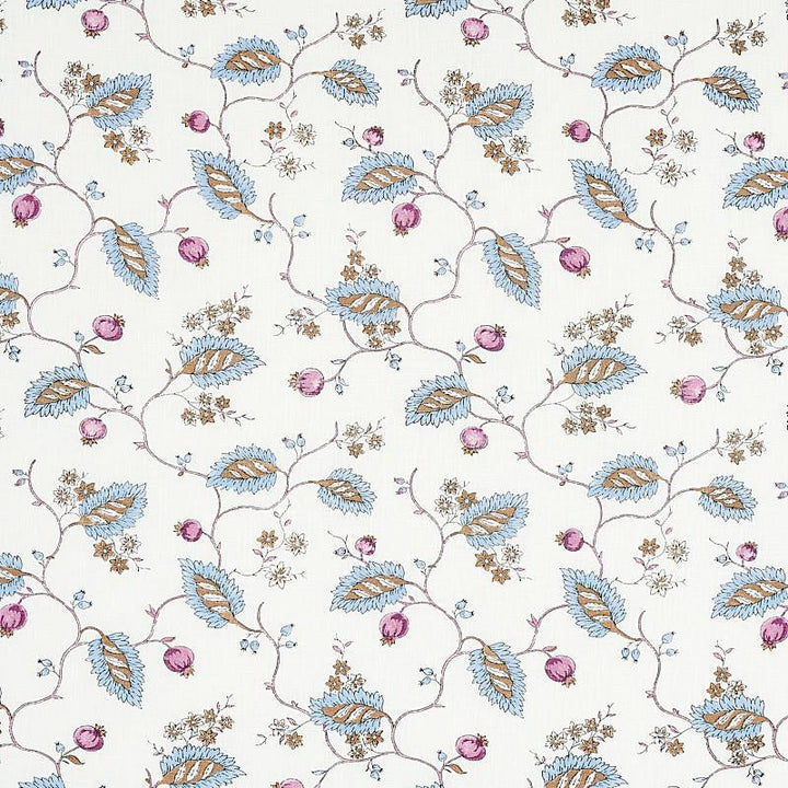 Maryam Vine Sky & Plum 179452 by Schumacher Designer Fabric Jacaranda 10.75" - Swanky Fabrics -