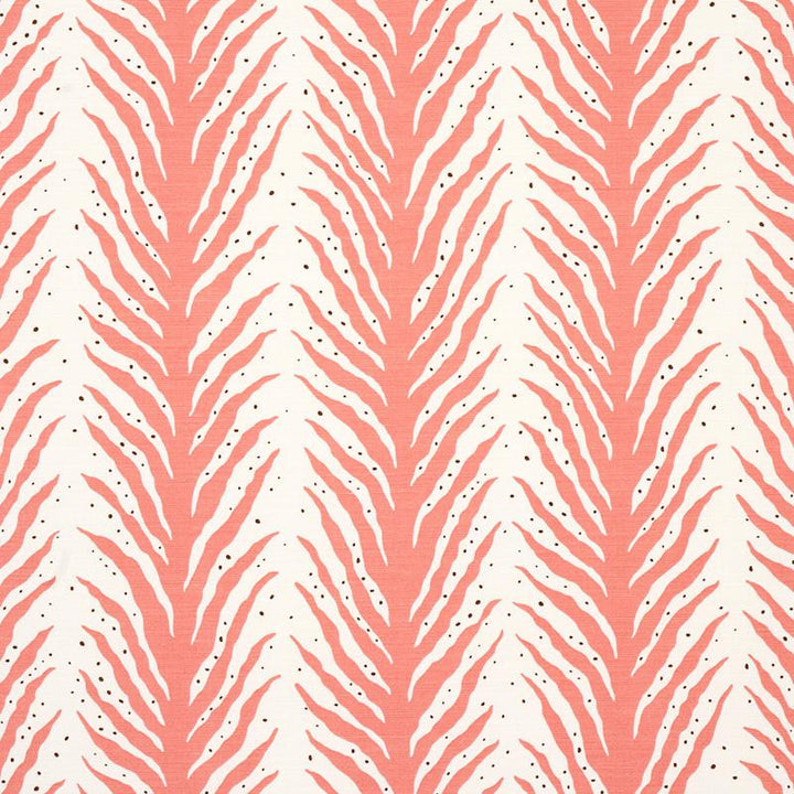 Creeping Fern Print Coral 179482 by Schumacher Fabric Happy Together 27.0" - Fabric Carolina -