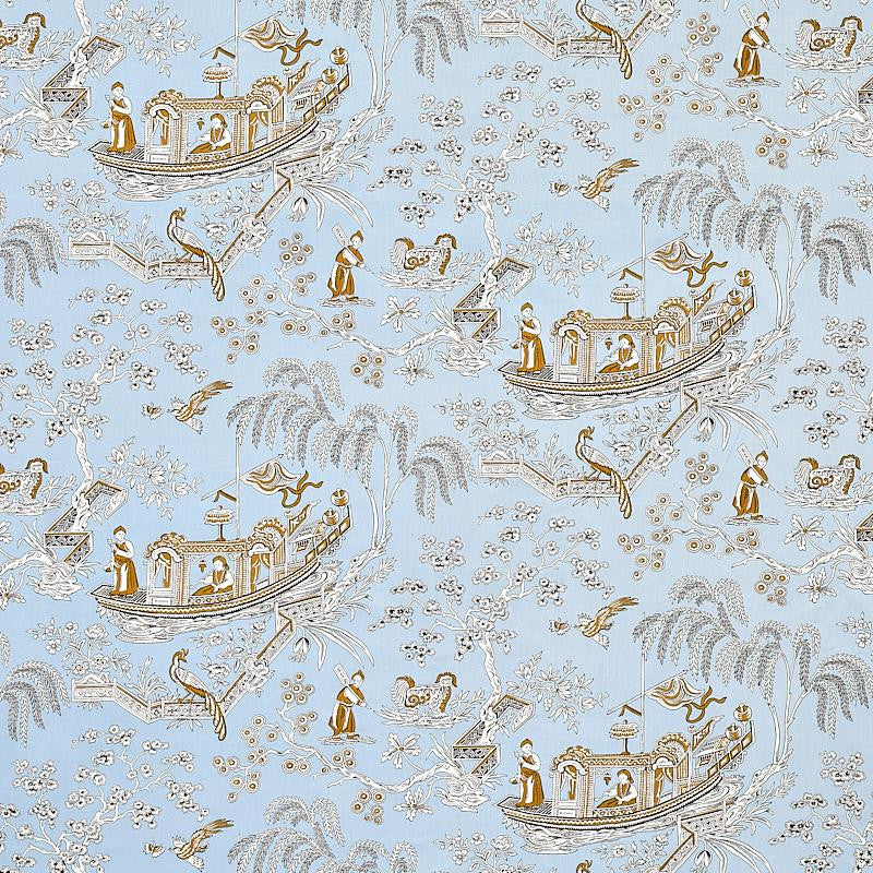 Matsudana Blue 179611 by Schumacher Fabric Schumacher Classics 54.0" - Fabric Carolina -