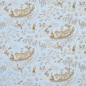 Matsudana Blue 179611 by Schumacher Fabric