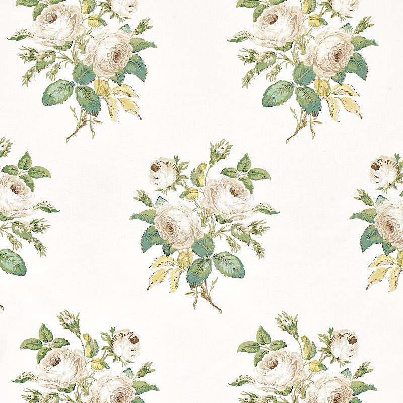 Loudon Rose Ivory 179630 by Schumacher Designer Fabric Schumacher Classics 13.5" - Swanky Fabrics -