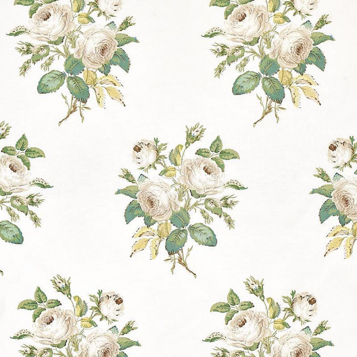 Loudon Rose Ivory 179630 by Schumacher Designer Fabric Schumacher Classics 13.5" - Swanky Fabrics -