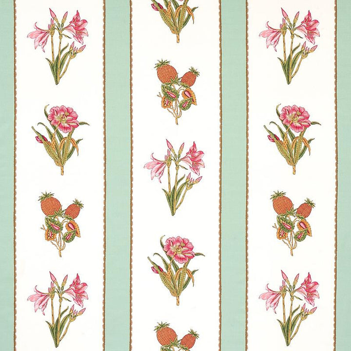 Servilia Stripe Aqua 179640 by Schumacher Fabric Schumacher Classics 13.5" - Fabric Carolina -