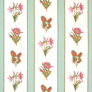 Servilia Stripe Aqua 179640 by Schumacher Fabric
