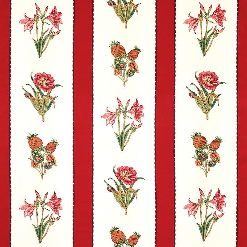 Servilia Stripe Red 179641 by Schumacher Fabric Schumacher Classics 13.5" - Fabric Carolina -
