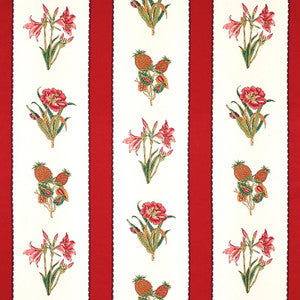 Servilia Stripe Red 179641 by Schumacher Fabric