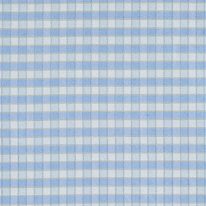 Ingrid Silk Check Sky 3453005 by Schumacher Fabric