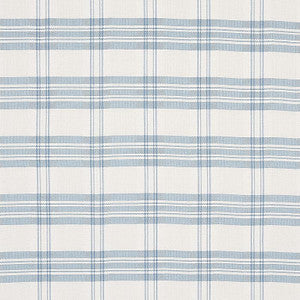 Check Rustique Sky 50205 by Schumacher Fabric