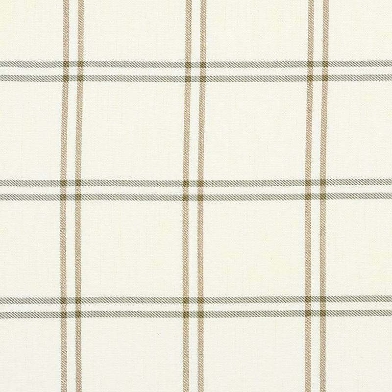 Luberon Plaid Natural 55717 by Schumacher Designer Fabric New Traditional 5.38" - Swanky Fabrics -