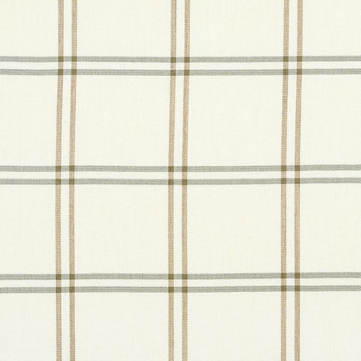 Luberon Plaid Natural 55717 by Schumacher Designer Fabric New Traditional 5.38" - Swanky Fabrics -