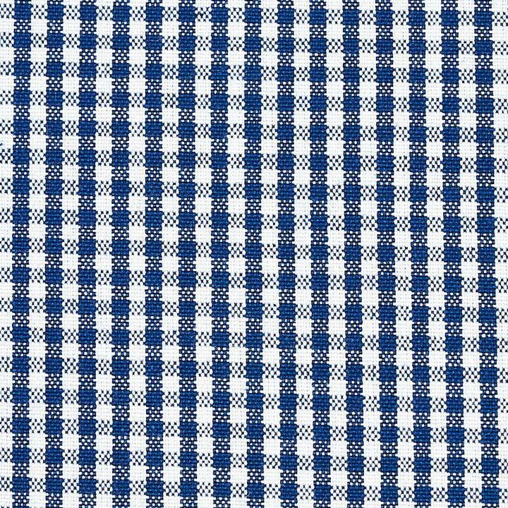 Barnet Cotton Check Navy 64628 by Schumacher Fabric Rhapsody In Blue - Fabric Carolina -