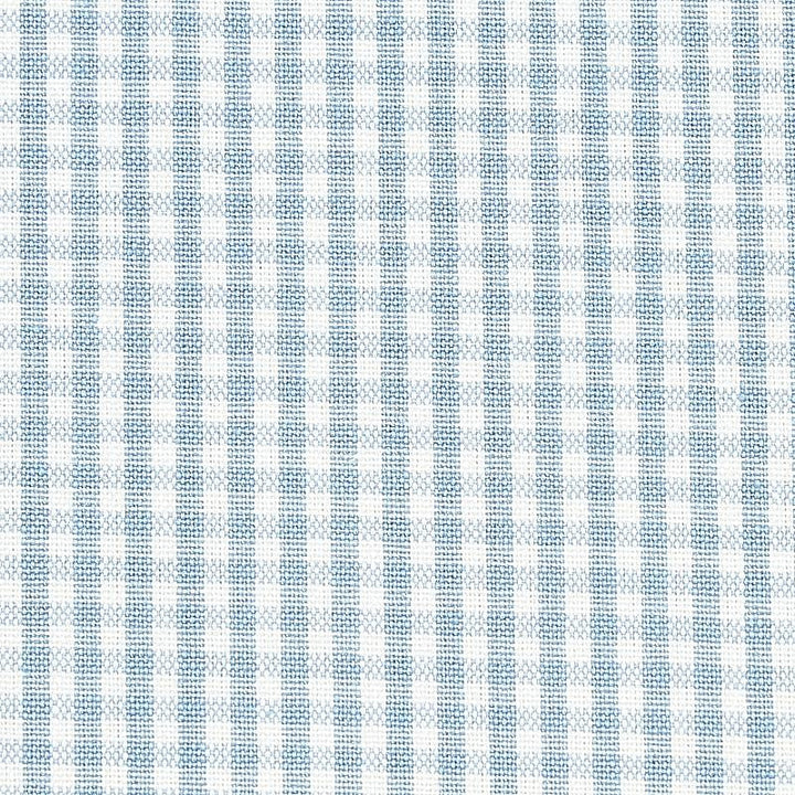 Barnet Cotton Check Sky 64629 by Schumacher Fabric Rhapsody In Blue - Fabric Carolina -