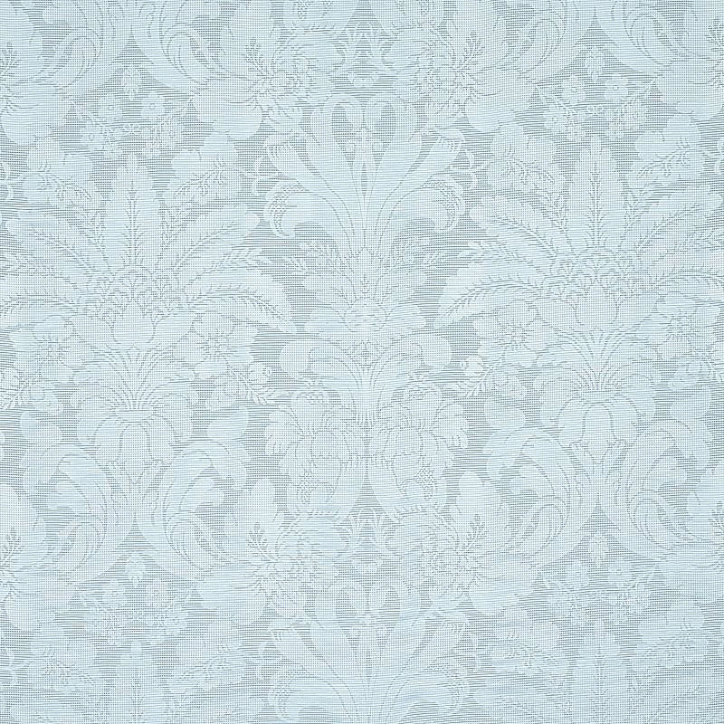 Colette Linen/Silk Damask Chambray 69144 by Schumacher Designer Fabric Rhapsody In Blue 25.5" - Swanky Fabrics -