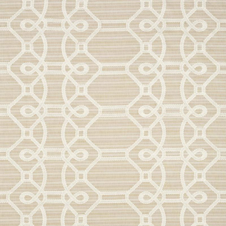 Ziz Embroidery Natural 71934 by Schumacher Fabric Happy Together 17.5" - Fabric Carolina -